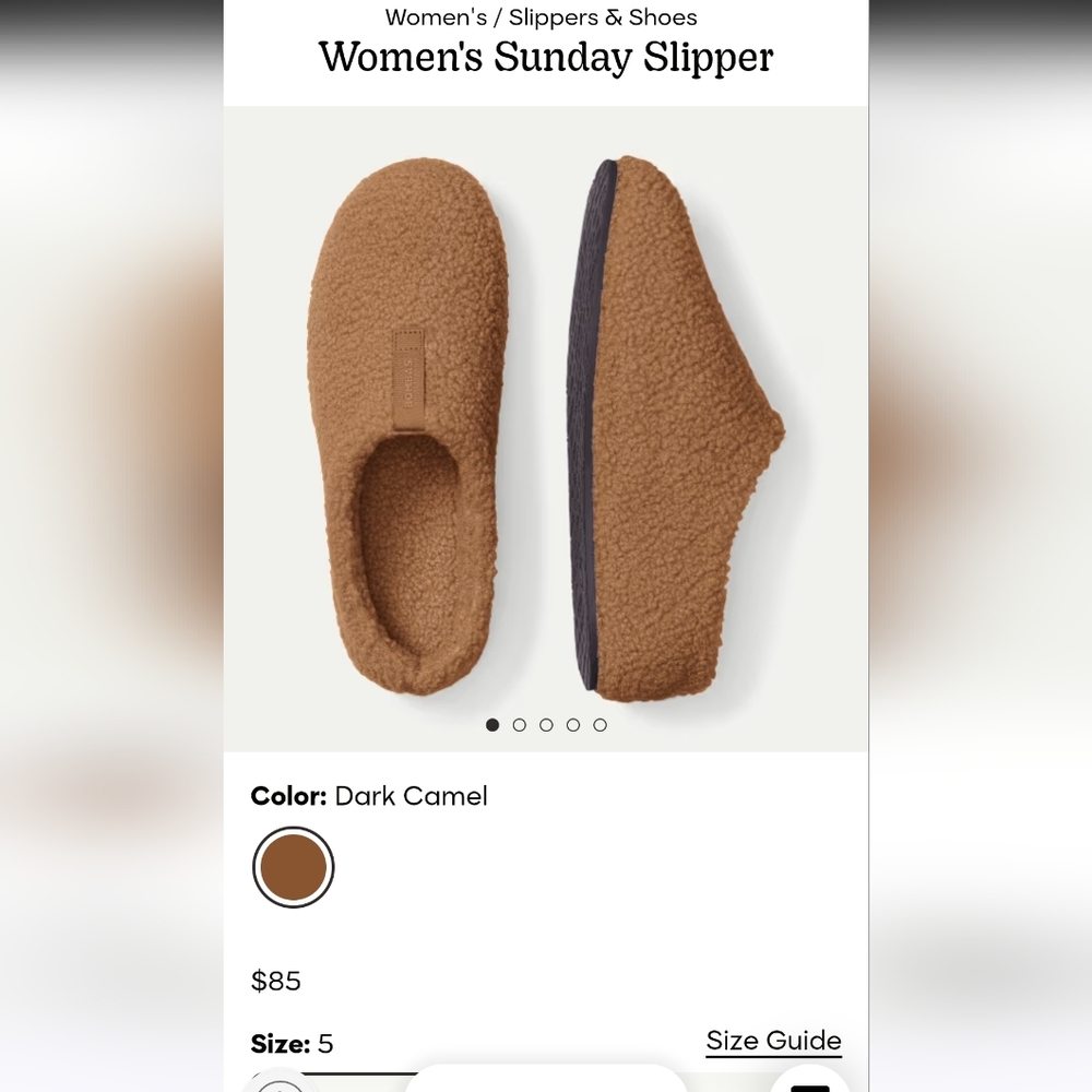 Bombas Women's Sunday Slipper in Dark Camel